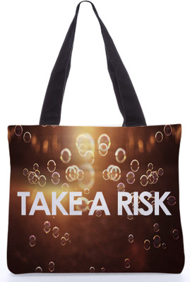 30% OFF on Snoogg Canvas Design Take A Rish Tote Multicolor