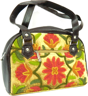 54% OFF on Aabeer Kashmiri Embroidered Hand-held Bag Brown