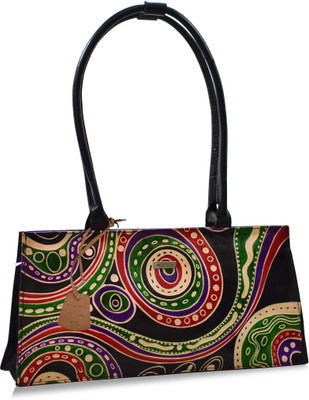 13% OFF on Arpera Aztec Black Terracotta Leather C11447-1b Hand-held Bag Black