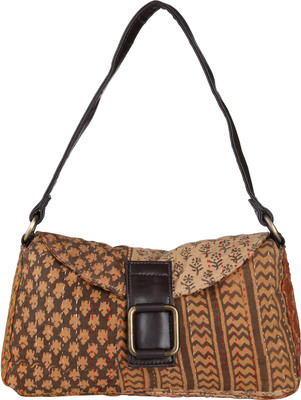 57% OFF on Rajrang Kantha Work Shoulder Bag Brown