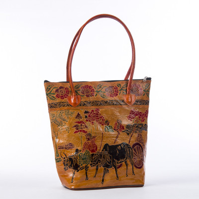 MunMun Stylish Ladies Shopping Shoulder Bag Brown MunMun Stylish Ladies Shopping Shoulder Bag Brown