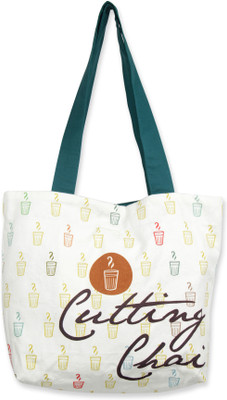 Made In India Cutting Chai Tote White Made In India Cutting Chai Tote White
