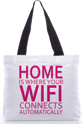 30% OFF on Snoogg Canvas Design Massages Tote White 30% OFF on Snoogg Canvas Design Massages Tote White