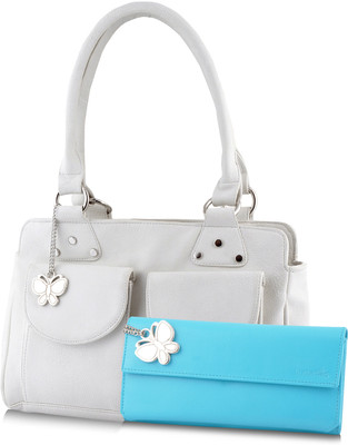 60% OFF on Butterflies Trendy Hand-held Bag White 60% OFF on Butterflies Trendy Hand-held Bag White