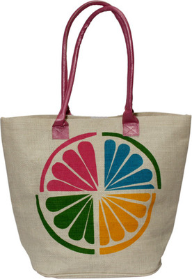 27% OFF on Greenobag Printed Jute Hand Bag Beige