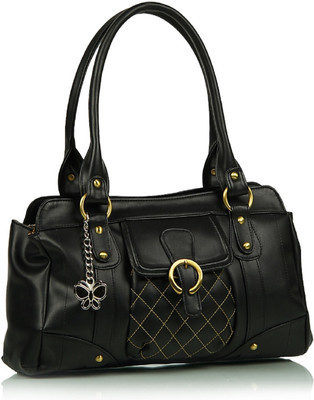 51% OFF on Butterflies Pocket Quilding Hand Bag Black