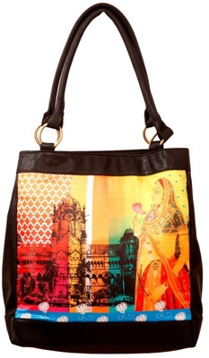 36% OFF on Craftstages Tower and Lady Digital Print Shoulder Bag Black