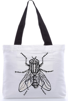 30% OFF on Snoogg Canvas Design Insects Tote White