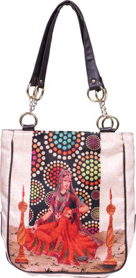 9% OFF on Vaz Jute Sand Fusions Shoulder Bag Multicolor