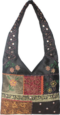 14% OFF on Fair Crafts Multicolor Patchwork Shoulder Bag Black-01 14% OFF on Fair Crafts Multicolor Patchwork Shoulder Bag Black-01