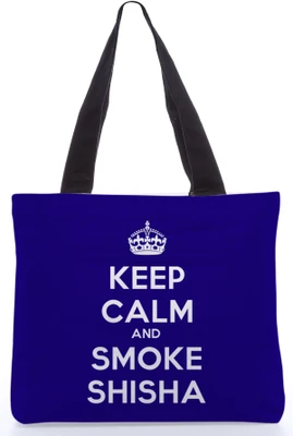 46% OFF on Snoogg Canvas Design Keep calm and smoke shisha Shoulder Bag Blue