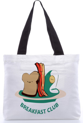 30% OFF on Snoogg Canvas Design Breakfast Club Tote White