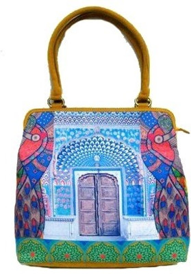 11% OFF on Craftstages Digital Print Hand-held Bag Yellow