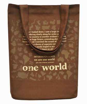 Clean Planet Wise - One World Tote Wood Brown Clean Planet Wise - One World Tote Wood Brown