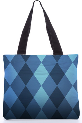 30% OFF on Snoogg Canvas Design English Mould Tote Blue shades