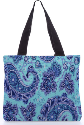 40% OFF on Snoogg Canvas Design Paisley Print Shoulder Bag Blue