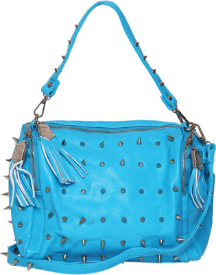 55% OFF on Thegudlook Spiked Zipper Shoulder Bag Blue