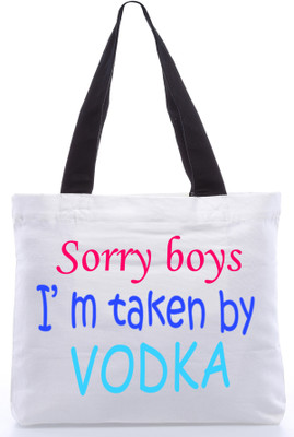 30% OFF on Snoogg Canvas Design Massages Tote White 30% OFF on Snoogg Canvas Design Massages Tote White