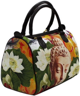 DesiPop Budha Lotus Satchel White DesiPop Budha Lotus Satchel White