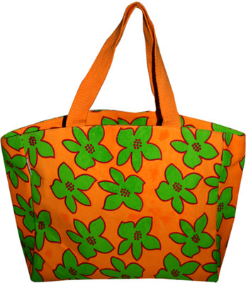 Snigdha Flower Print Shoulder Bag Orange, Green12