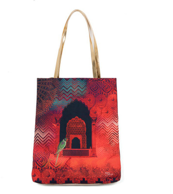 India Circus Parrot and Palace Tote Multicolor