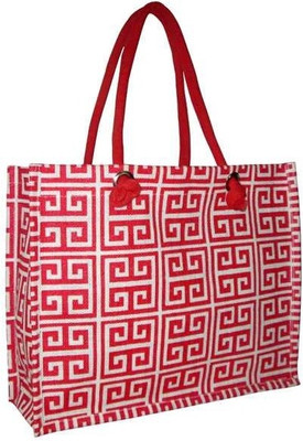 50% OFF on Earthbags Geometric with Knotted Handles Tote Red 50% OFF on Earthbags Geometric with Knotted Handles Tote Red