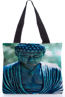 46% OFF on Snoogg Canvas Design Lord Buddha Tote Blue, Green 46% OFF on Snoogg Canvas Design Lord Buddha Tote Blue, Green