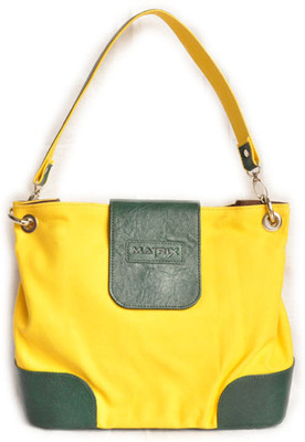 25% OFF on Matrix Ladies Leather-Canvas Shoulder Bag Yellow, Green 25% OFF on Matrix Ladies Leather-Canvas Shoulder Bag Yellow, Green