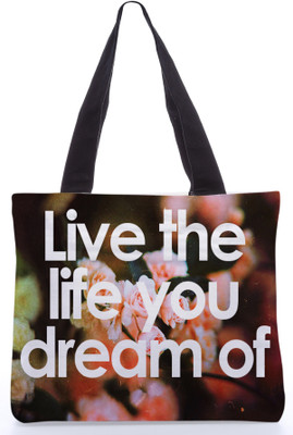 30% OFF on Snoogg Canvas Design Live the Life Tote Multicolor 30% OFF on Snoogg Canvas Design Live the Life Tote Multicolor