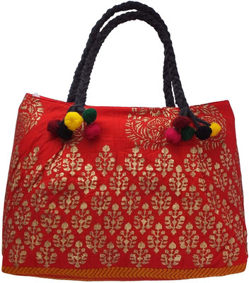 20% OFF on Stylocus Crush Cotton Block Printed Jhola Hand-held Bag Red 20% OFF on Stylocus Crush Cotton Block Printed Jhola Hand-held Bag Red