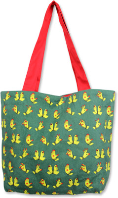 Made In India Hastamudra Tote Green
