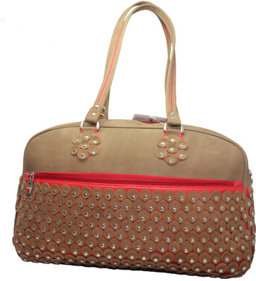 Lupine Purity Hand Bag Beige::Red Lupine Purity Hand Bag Beige::Red