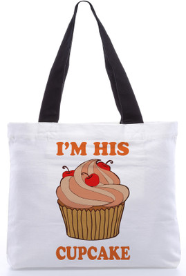 30% OFF on Snoogg Canvas Design Cup Cake Tote White