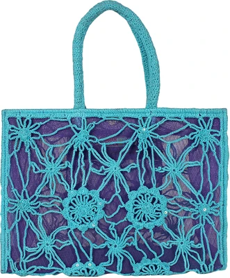 22% OFF on Garam Masala Net Crafted Shoulder Bag Blue17 22% OFF on Garam Masala Net Crafted Shoulder Bag Blue17