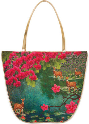 India Circus Garden of Shangrila Oval Tote Multicolor