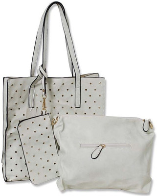 44% OFF on Painting Mantra Spring Polka Cut Shoulder Bag White
