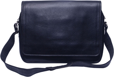 6% OFF on Grasshooper GH-LSHB Leather Side Horizontal Messenger Bag Black