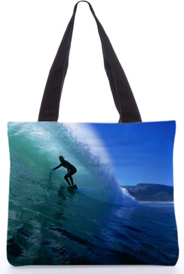 30% OFF on Snoogg Canvas Design Sea Riding Tote Sea Blue, Green