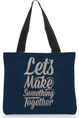 40% OFF on Snoogg Canvas Design Lets make something Together Shoulder Bag Blue