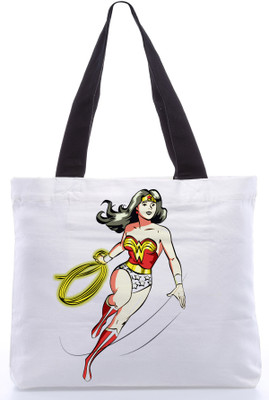 30% OFF on Snoogg Canvas Design Super Girl Tote White 30% OFF on Snoogg Canvas Design Super Girl Tote White