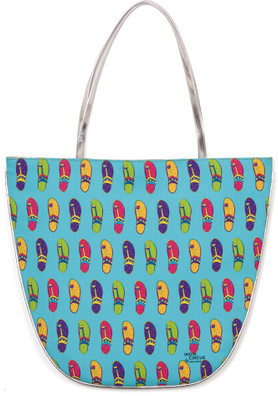 India Circus Stunning Slippers Oval Tote Multicolor
