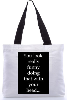 30% OFF on Snoogg Canvas Design Teenager Tote White 30% OFF on Snoogg Canvas Design Teenager Tote White