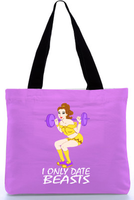 30% OFF on Snoogg Canvas Design Massages Tote Pink