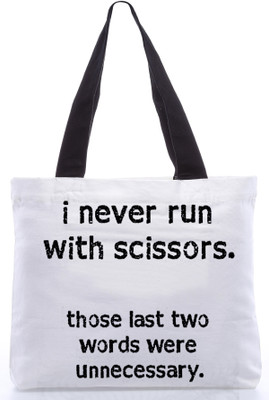 30% OFF on Snoogg Canvas Design Massages Tote White