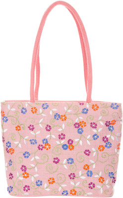 Jute Cottage Emb Shoulder Bag Pestal Pink Jute Cottage Emb Shoulder Bag Pestal Pink