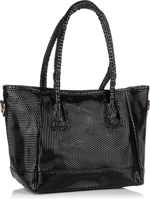 45% OFF on Hi Look Self Textured Hand-held Bag Black-01