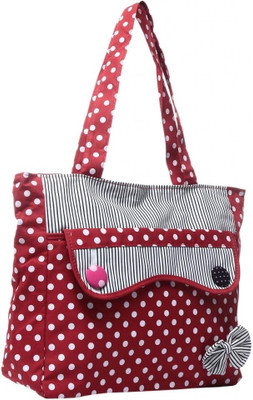 55% OFF on New Pearls Marvellous Women Canvas Shoulder Bag Red