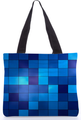 30% OFF on Snoogg Canvas Design Digital Squares Tote Blue 30% OFF on Snoogg Canvas Design Digital Squares Tote Blue