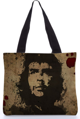 30% OFF on Snoogg Canvas Design Face Print Tote Dark, Light Brown