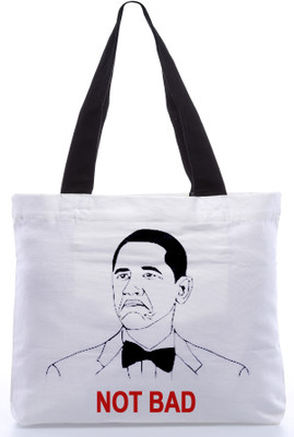 30% OFF on Snoogg Canvas Design not Bad Tote White 30% OFF on Snoogg Canvas Design not Bad Tote White